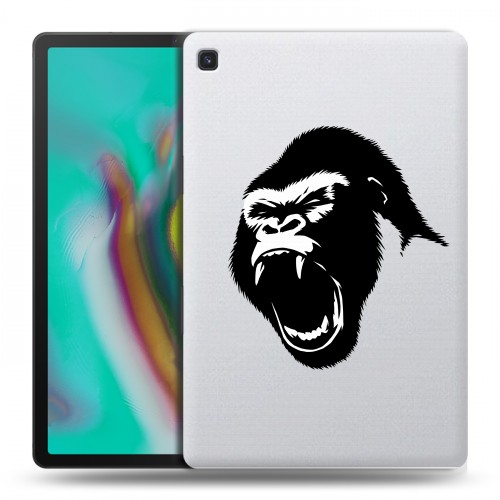 Полупрозрачный дизайнерский пластиковый чехол для Samsung Galaxy Tab S5e Прозрачные обезьяны