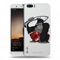 Полупрозрачный дизайнерский пластиковый чехол для Huawei Honor 6 Plus Прозрачные обезьяны