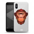 Полупрозрачный дизайнерский пластиковый чехол для Xiaomi Mi8 SE Прозрачные обезьяны