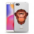 Полупрозрачный дизайнерский пластиковый чехол для Xiaomi RedMi 6A Прозрачные обезьяны