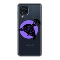 Полупрозрачный дизайнерский пластиковый чехол для Samsung Galaxy A22 Прозрачные павлины