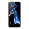 Полупрозрачный дизайнерский пластиковый чехол для Huawei P20 Lite Прозрачные павлины