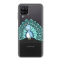 Полупрозрачный дизайнерский силиконовый чехол для Samsung Galaxy A12 Прозрачные павлины