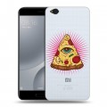 Полупрозрачный дизайнерский пластиковый чехол для Xiaomi Mi5C Прозрачная Пицца