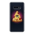 Полупрозрачный дизайнерский силиконовый чехол для Samsung Galaxy S10e Прозрачная Пицца