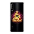 Полупрозрачный дизайнерский пластиковый чехол для Huawei Y9s Прозрачная Пицца