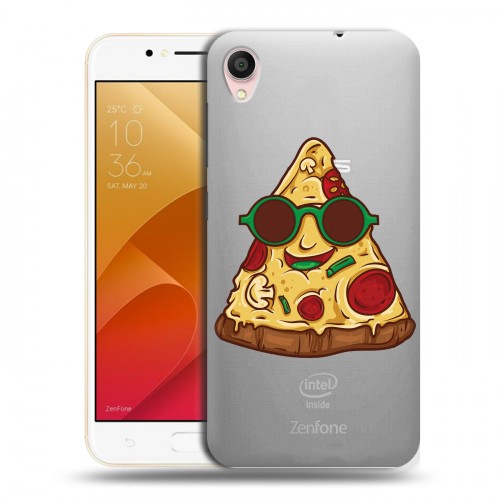 Полупрозрачный дизайнерский пластиковый чехол для ASUS ZenFone Live L1 Прозрачная Пицца