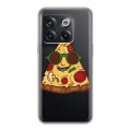 Полупрозрачный дизайнерский пластиковый чехол для OnePlus 10T Прозрачная Пицца
