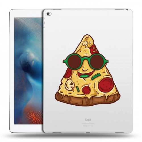 Полупрозрачный дизайнерский пластиковый чехол для Ipad Pro Прозрачная Пицца