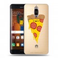 Полупрозрачный дизайнерский пластиковый чехол для Huawei Mate 9 Pro Прозрачная Пицца