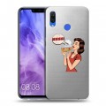 Полупрозрачный дизайнерский пластиковый чехол для Huawei Nova 3i Прозрачная Пицца