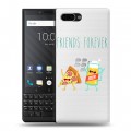 Полупрозрачный дизайнерский пластиковый чехол для BlackBerry KEY2 Прозрачная Пицца