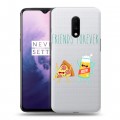 Полупрозрачный дизайнерский пластиковый чехол для OnePlus 7 Прозрачная Пицца