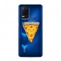Полупрозрачный дизайнерский силиконовый с усиленными углами чехол для Realme Narzo 30 5G Прозрачная Пицца