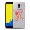 Полупрозрачный дизайнерский пластиковый чехол для Samsung Galaxy J6 Прозрачная Пицца