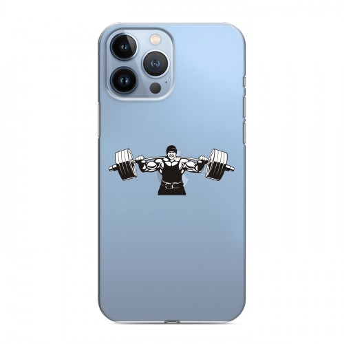 Полупрозрачный дизайнерский пластиковый чехол для Iphone 13 Pro Max Прозрачные пауэрлифтинг
