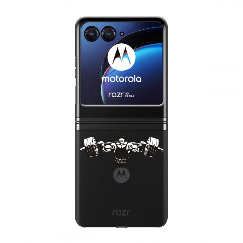Полупрозрачный дизайнерский пластиковый чехол для Motorola Razr 40 Ultra Прозрачные пауэрлифтинг
