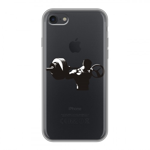 Полупрозрачный дизайнерский силиконовый с усиленными углами чехол для Iphone 7 Прозрачные пауэрлифтинг
