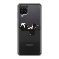 Полупрозрачный дизайнерский силиконовый чехол для Samsung Galaxy A12 Прозрачные пауэрлифтинг