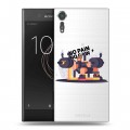 Полупрозрачный дизайнерский пластиковый чехол для Sony Xperia XZs Прозрачные пауэрлифтинг