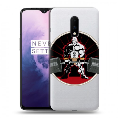 Полупрозрачный дизайнерский пластиковый чехол для OnePlus 7 Прозрачные пауэрлифтинг