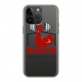 Полупрозрачный дизайнерский пластиковый чехол для Iphone 14 Pro Max Прозрачные пауэрлифтинг
