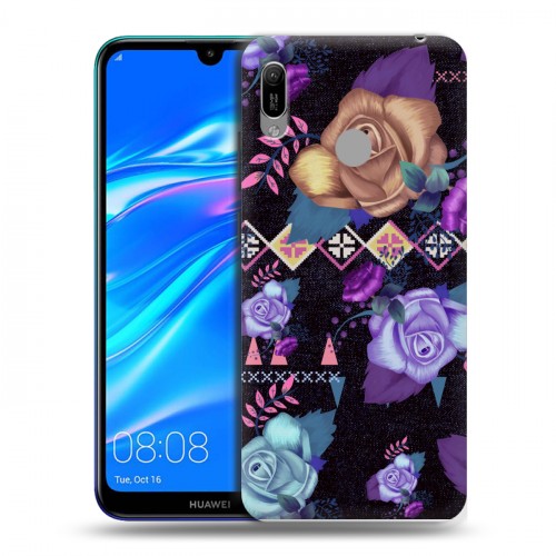 Дизайнерский пластиковый чехол для Huawei Y6 (2019) Летние розы