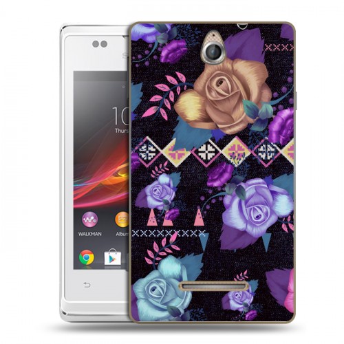 Дизайнерский пластиковый чехол для Sony Xperia E Летние розы