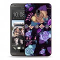 Дизайнерский пластиковый чехол для HTC Desire 700 Летние розы