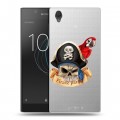 Полупрозрачный дизайнерский пластиковый чехол для Sony Xperia L1 Прозрачные попугаи