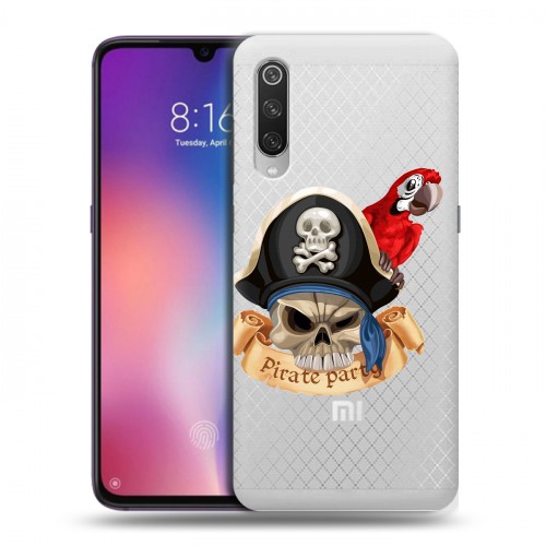 Полупрозрачный дизайнерский силиконовый с усиленными углами чехол для Xiaomi Mi9 Прозрачные попугаи