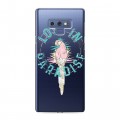 Полупрозрачный дизайнерский силиконовый с усиленными углами чехол для Samsung Galaxy Note 9 Прозрачные попугаи