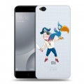 Полупрозрачный дизайнерский пластиковый чехол для Xiaomi Mi5C Прозрачные попугаи