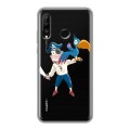 Полупрозрачный дизайнерский силиконовый чехол для Huawei P30 Lite Прозрачные попугаи