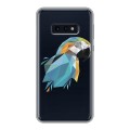 Полупрозрачный дизайнерский силиконовый чехол для Samsung Galaxy S10e Прозрачные попугаи