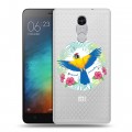 Полупрозрачный дизайнерский силиконовый чехол для Xiaomi RedMi Pro Прозрачные попугаи