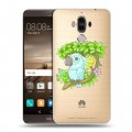 Полупрозрачный дизайнерский пластиковый чехол для Huawei Mate 9 Прозрачные попугаи