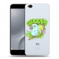 Полупрозрачный дизайнерский пластиковый чехол для Xiaomi Mi5C Прозрачные попугаи