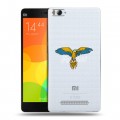 Полупрозрачный дизайнерский пластиковый чехол для Xiaomi Mi4i Прозрачные попугаи