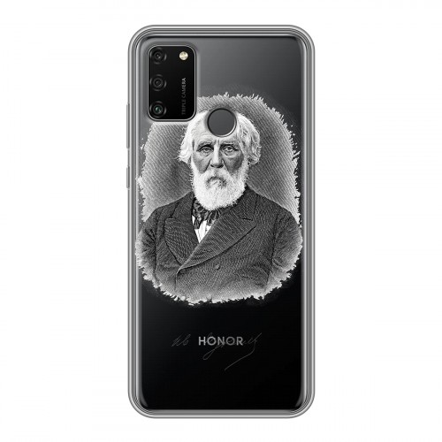 Дизайнерский силиконовый чехол для Huawei Honor 9A Прозрачные русские писатели