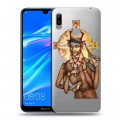 Полупрозрачный дизайнерский пластиковый чехол для Huawei Y6 (2019) Прозрачные русские писатели