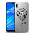 Полупрозрачный дизайнерский пластиковый чехол для Huawei Y6 (2019) Прозрачные русские писатели