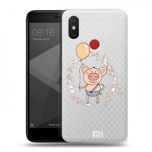 Полупрозрачный дизайнерский пластиковый чехол для Xiaomi Mi8 SE Прозрачные свинки