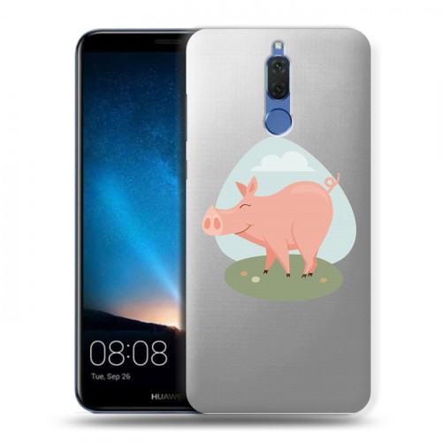 Полупрозрачный дизайнерский силиконовый чехол для Huawei Nova 2i Прозрачные свинки