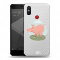 Полупрозрачный дизайнерский силиконовый чехол для Xiaomi Mi8 SE Прозрачные свинки