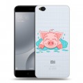 Полупрозрачный дизайнерский пластиковый чехол для Xiaomi Mi5C Прозрачные свинки