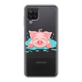 Полупрозрачный дизайнерский силиконовый чехол для Samsung Galaxy A12 Прозрачные свинки