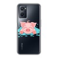 Полупрозрачный дизайнерский пластиковый чехол для Realme 9i Прозрачные свинки