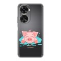 Полупрозрачный дизайнерский пластиковый чехол для Huawei Nova 11 SE Прозрачные свинки