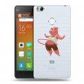 Полупрозрачный дизайнерский пластиковый чехол для Xiaomi Mi4S Прозрачные свинки